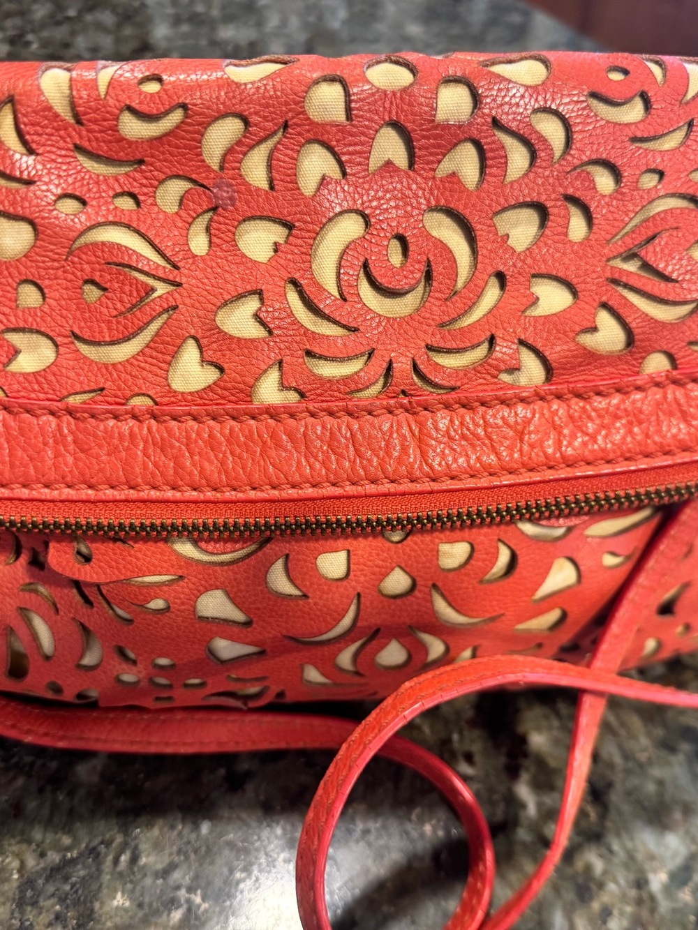 Women's Coral Cutout Crossbody Bag